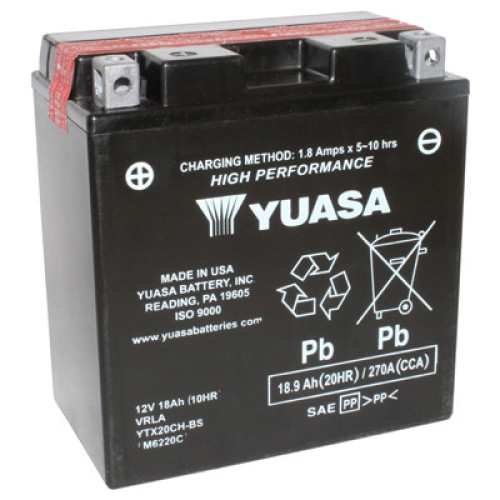 Batterie 12V YTX20CH-BS YUASA (acide fourni)