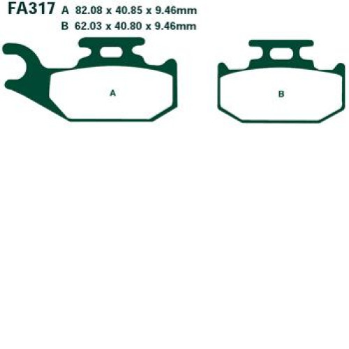 Plaquettes de frein EBC FA317R (Serie metal fritte)