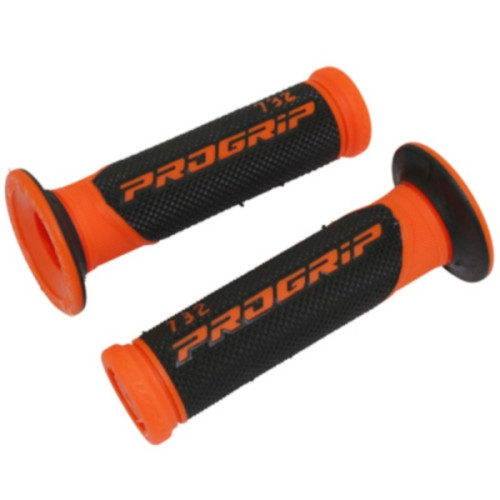 Poignees ProGrip 732 Orange Fluo / Noir (La paire) - Scoot