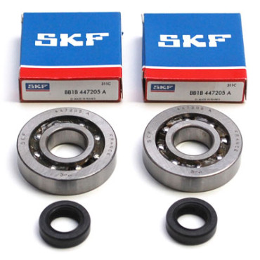 Roulement D'Embiellage + Joint Adaptable PEUGEOT 50 Fox (Kit Sc04A47Cs Skf Polyamide)