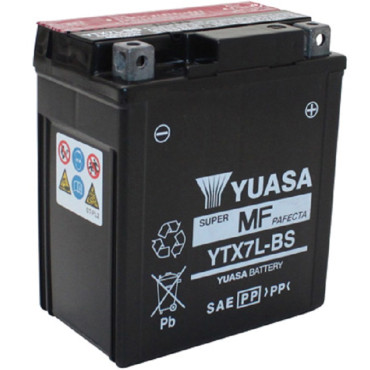 Batterie 12V YTX7L-BS YUASA (sans entretien)