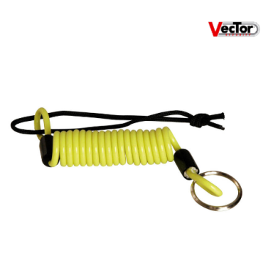 Câble de rappel VECTOR jaune fluo pour bloque disque/antivol