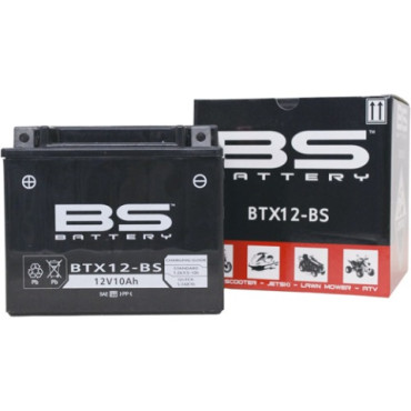 Batterie 12V YTX12-BS (avec pack acide) - BS BATTERY